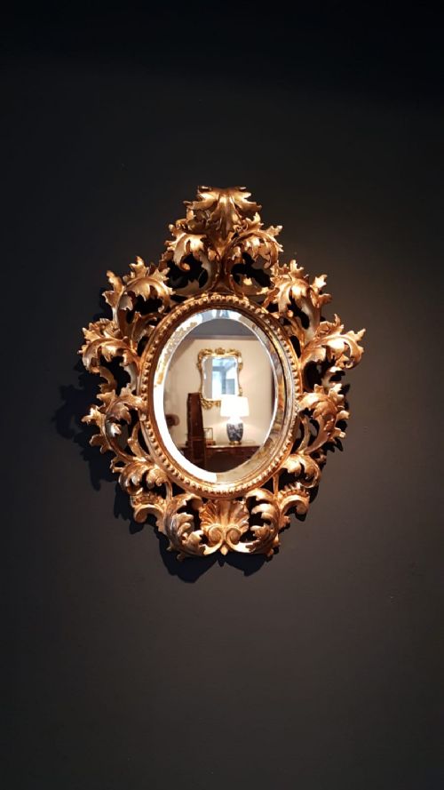 Small Victorian Florentine Mirror
