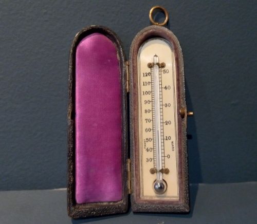 Antique Bone Scale Pocket Thermometer