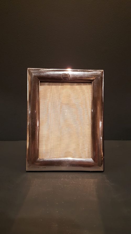 George V Silver Engine Turned Photo Frame