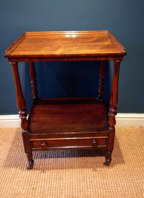 Late Regency Rosewood Two Tier Side Table