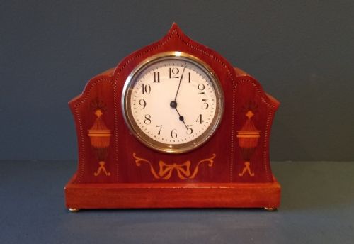 Antique Sheraton Grecian Urn Inlaid Mantel Clock