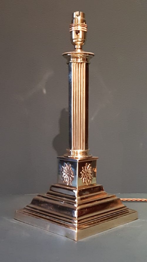Edwardian Brass Table Lamp