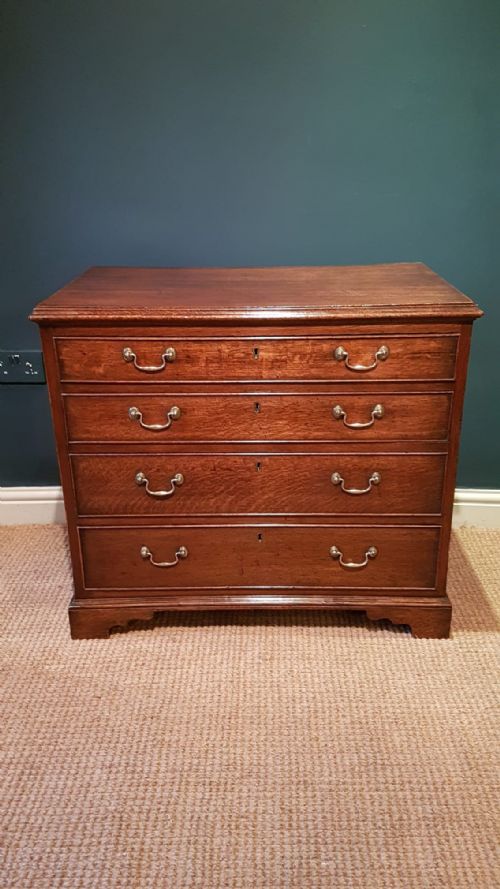 Small George III Period Oak Country House Chest