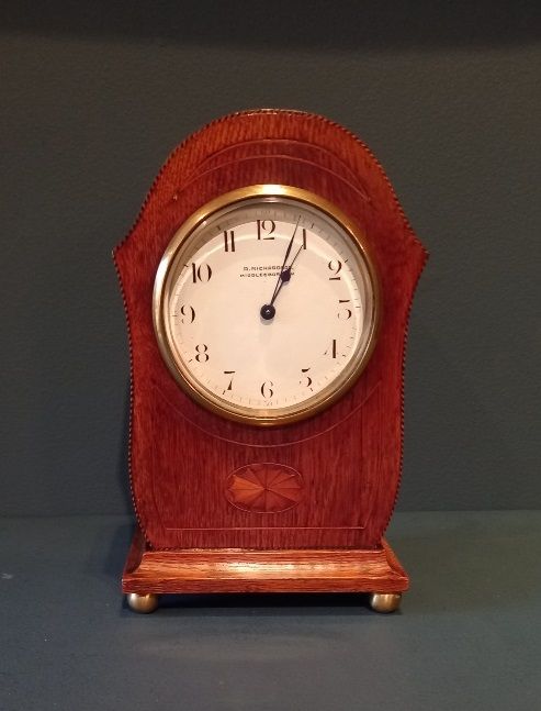 Antique Sheraton Inlaid Middlesborough Mantel Clock