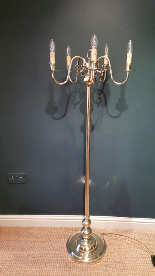 Edwardian Brass Lamp Standard