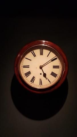 Late Victorian Mahogany English Dial Clock