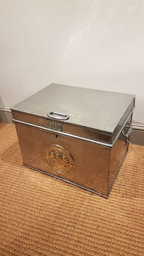 Antique Milner's Polished Steel Safe Box