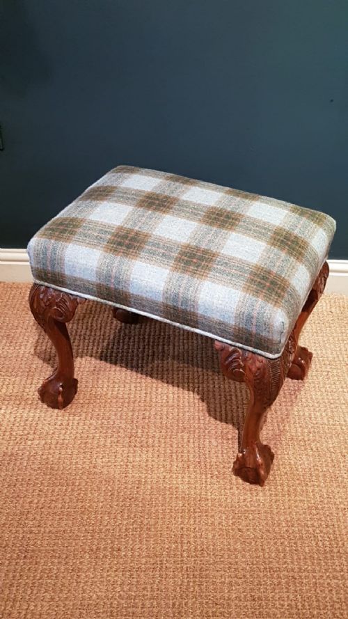 Victorian Walnut Cabriole Leg Stool