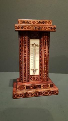 Fine Quality Victorian Tunbridge Ware Thermometer