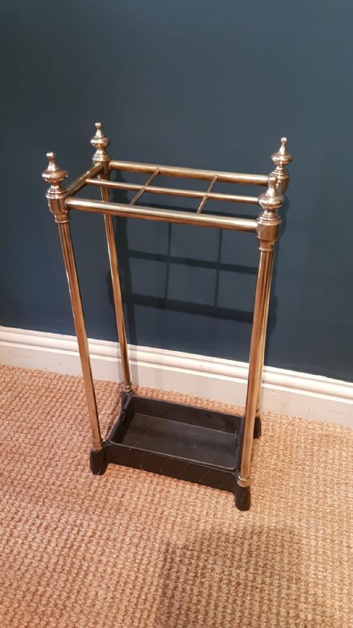 Victorian Brass and Cast Iron Stick Stand