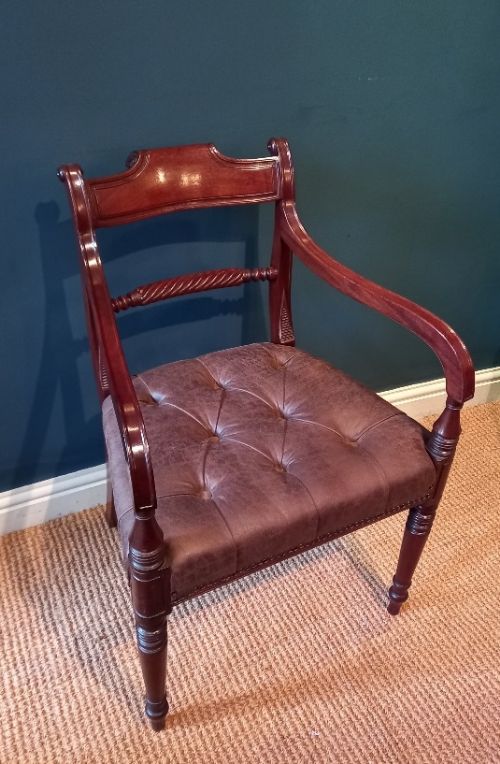 Fine Regency Mahogany Carver Armchair