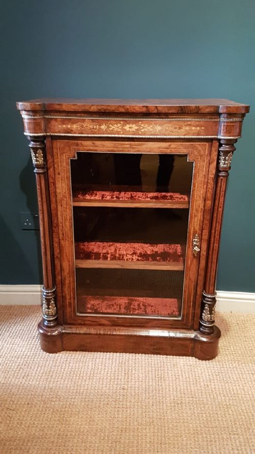 Fine Quality Inlaid Walnut Side Cabinet