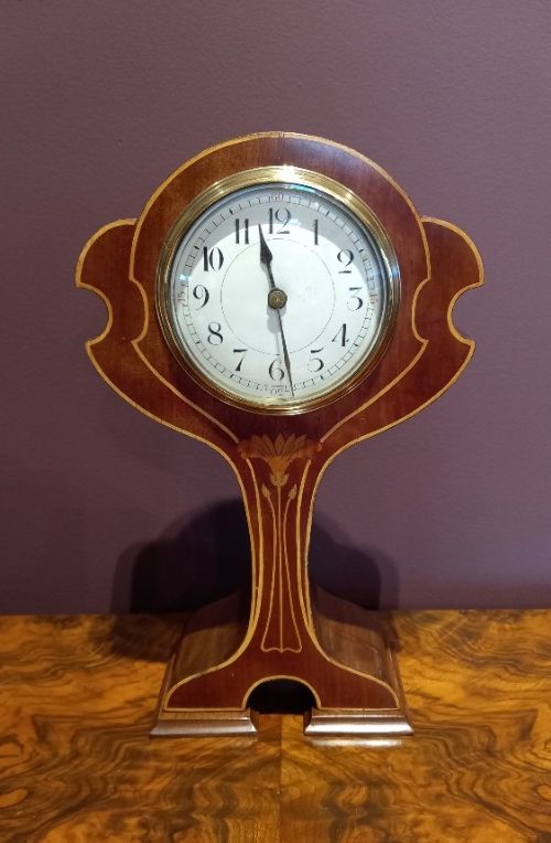 Superb Art Nouveau Flower Decorated Mantel Clock