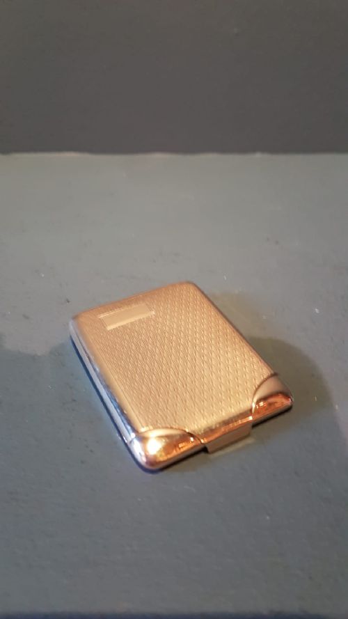9ct Gold Engine Turned Match Case