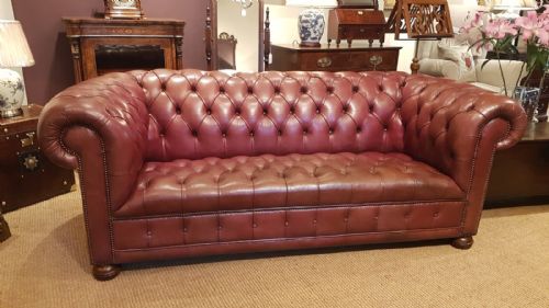Quality 1930'S Leather Chesterfield Sofa