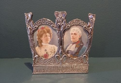 Edwardian Period Silver Presentation Double Photo Frame