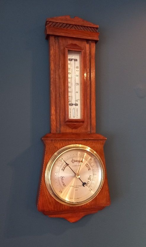 Art Deco Negretti & Zambra Banjo Barometer