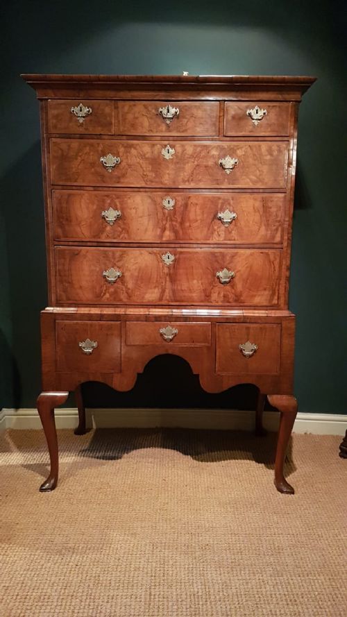 George I Walnut Chest on Stand