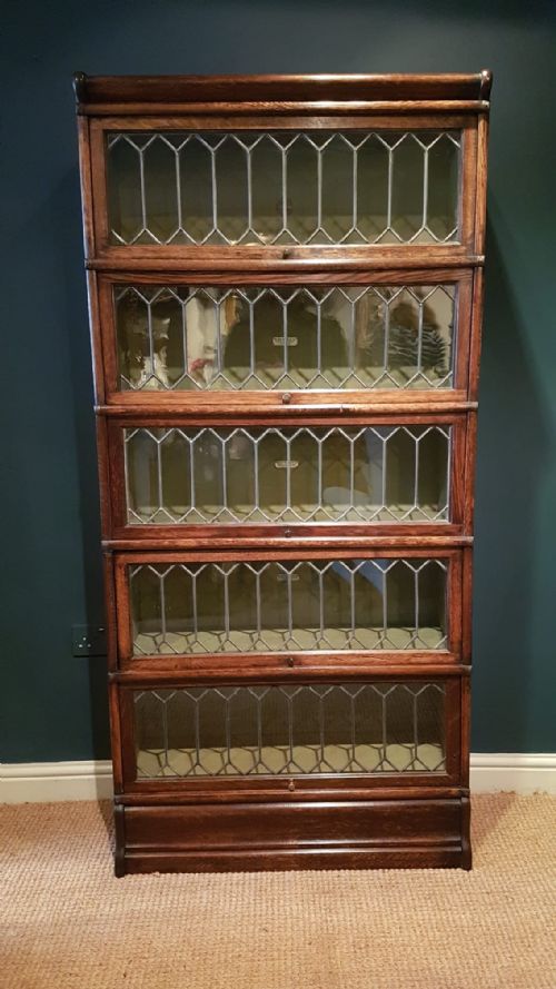 Edwardian Oak Globe Wernicke Sectional Bookcase