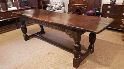 Superb Charles II Period Oak Refectory Table