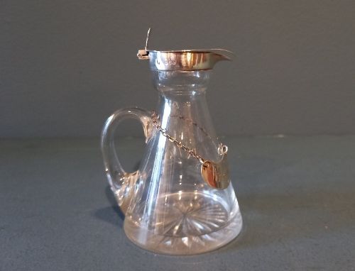 Edwardian Silver Whisky Noggin Decanter & Label