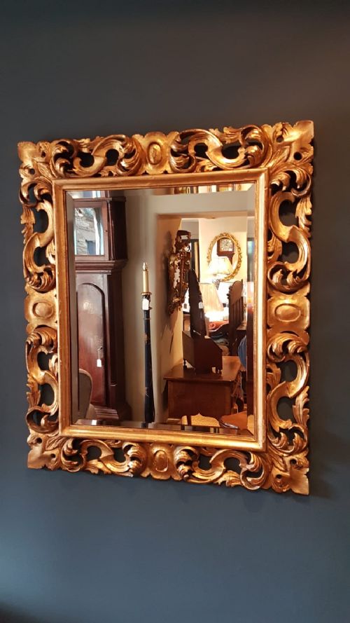 Antique Florentine Timber Gilt Mirror