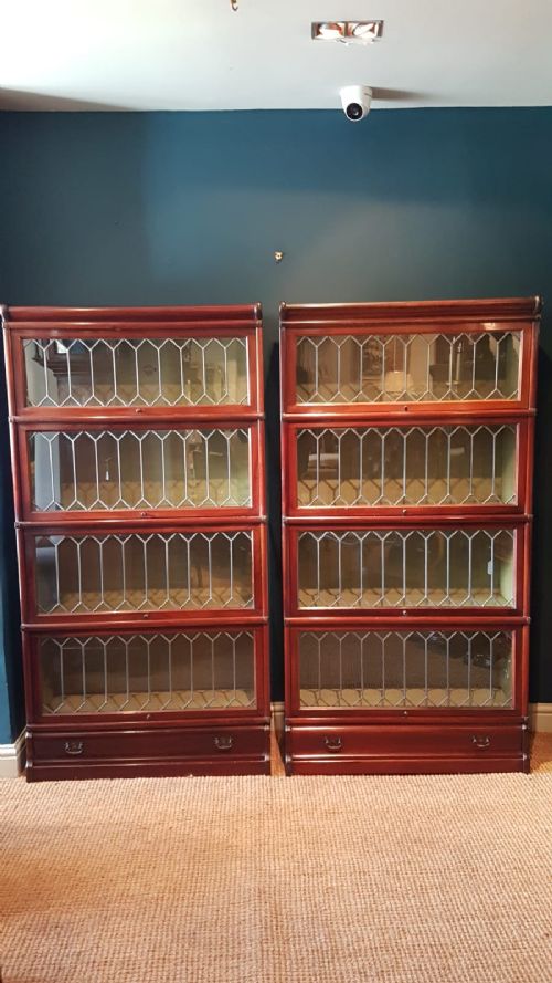 Matching Pair of Antique Globe Wernicke Sectional Bookcases