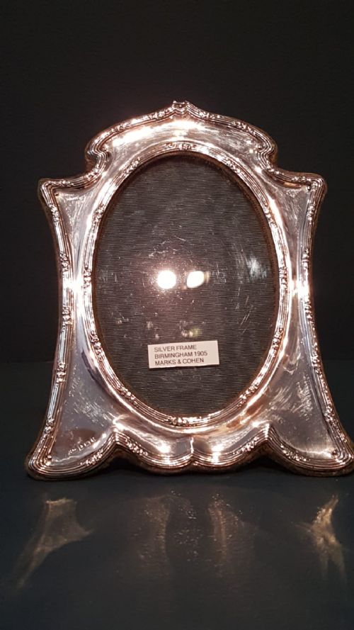 Edwardian Silver Embossed Border Photo Frame