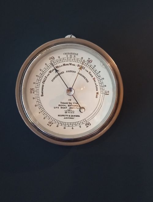 Antique Rnli Fisherman's Marine Barometer