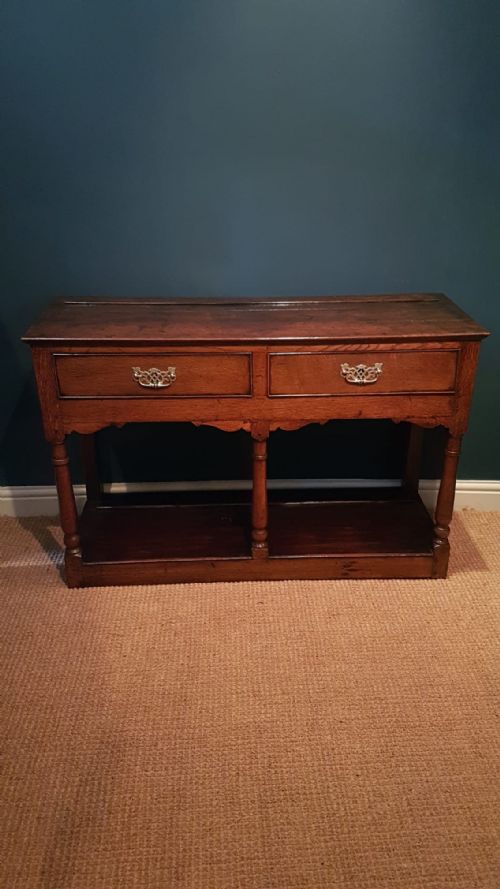 George II Oak Two Drawer Dresser
