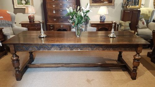George III Oak 10 Seat Refectory Table