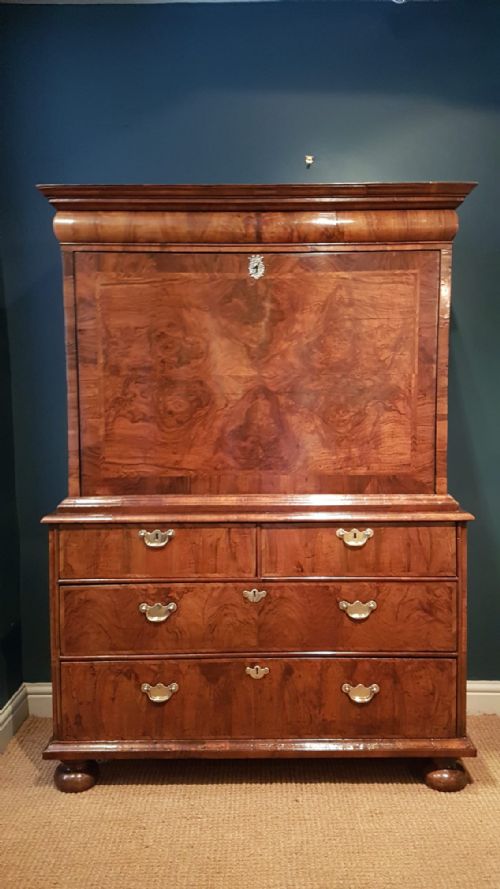 William and Mary Period Walnut Escritoire