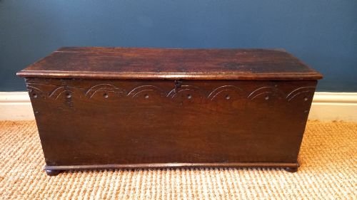 Small James II Period Oak Coffer.c.1680
