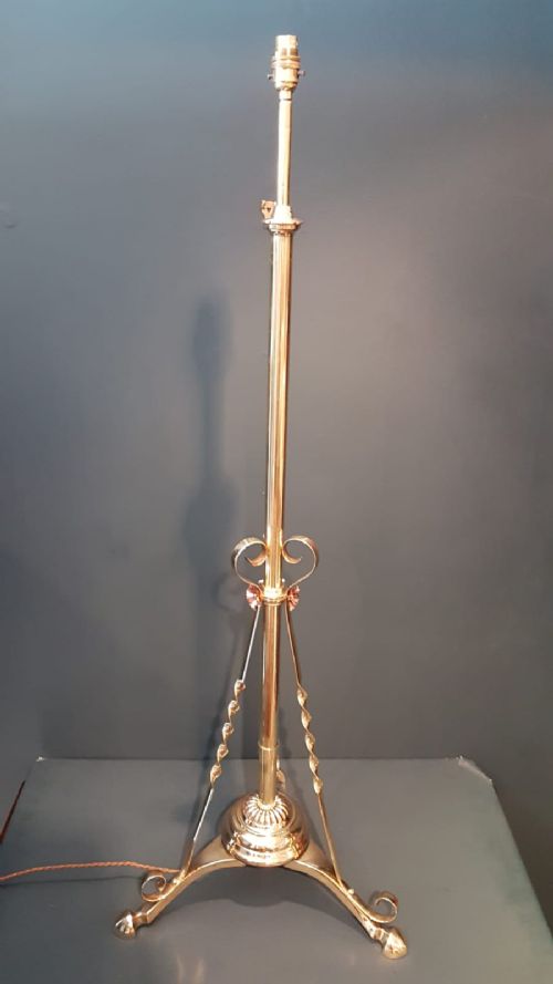 Edwardian Brass Lamp Standard