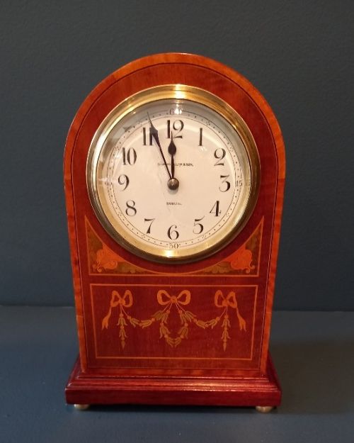 Edwardian Period Inlaid Dublin Mantel Clock