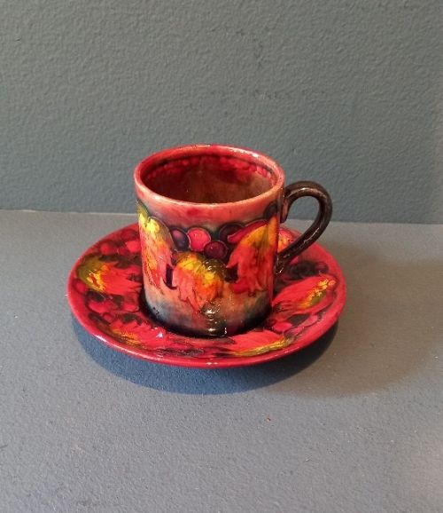 Moorcroft Autumn Leaf & Berries Coffee Can & Saucer