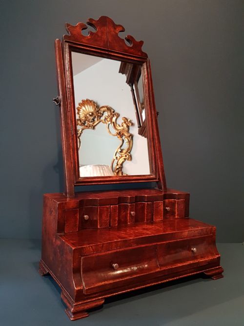 George III Walnut Toilet Mirror