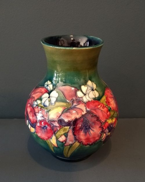Large Moorcroft Slipper Orchid Vase
