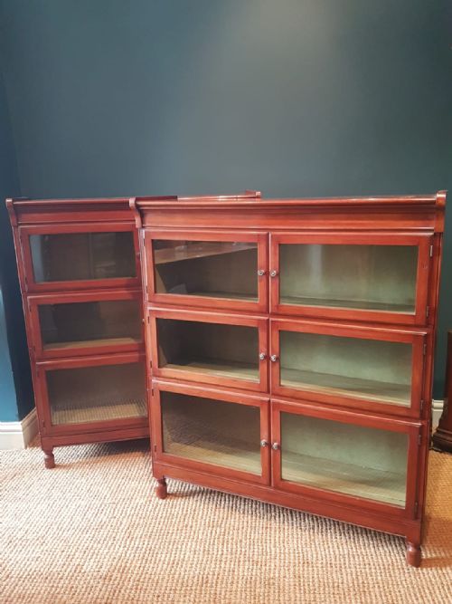 Pair of Edwardian Mahogany Barristers Bookcases