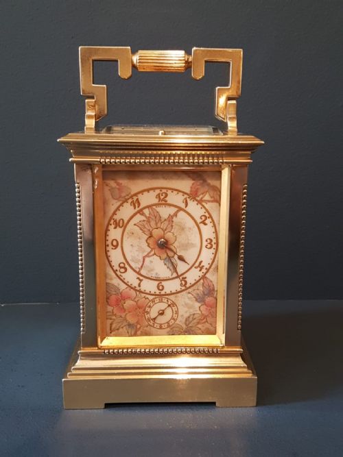 Fine Quality French Porcelain Panel Carriage Clock