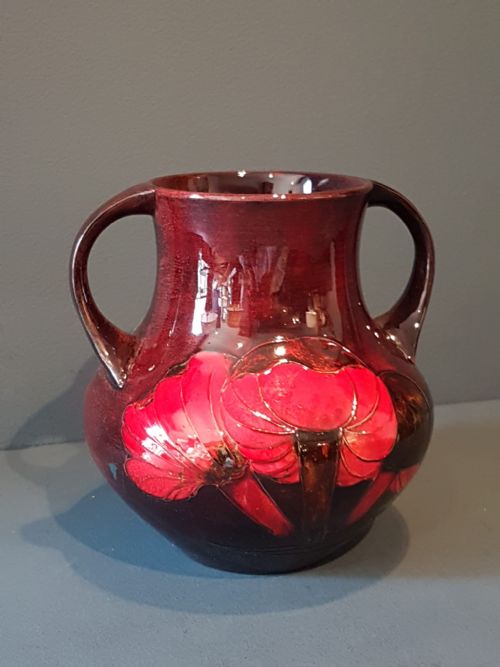Rare Moorcroft Flambe Claremont Twin Handled Vase