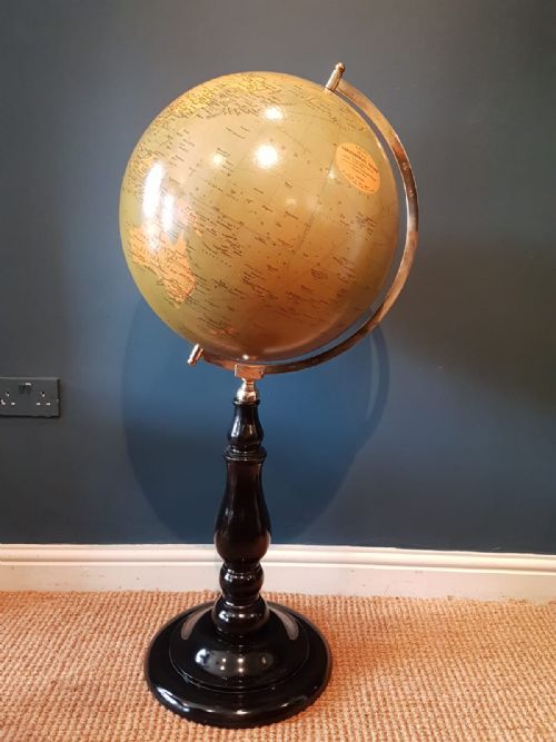 Large 1920'S Phillip's Floor Standing Library Globe