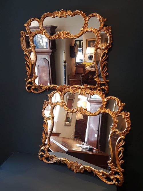 Matching Pair of Victorian Timber Gilt Mirrors