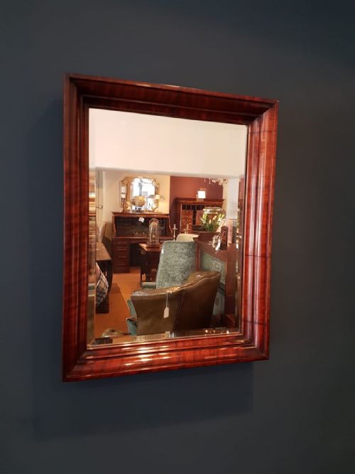 Early Victorian Mahogany Moulded Frame Mirror