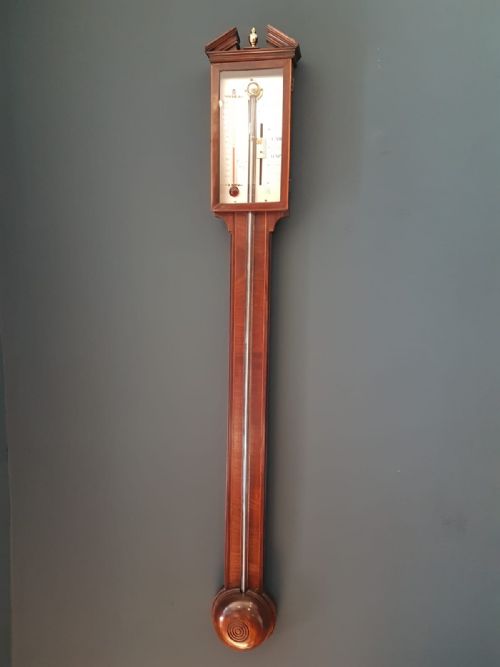 George III Mahogany Stick Barometer