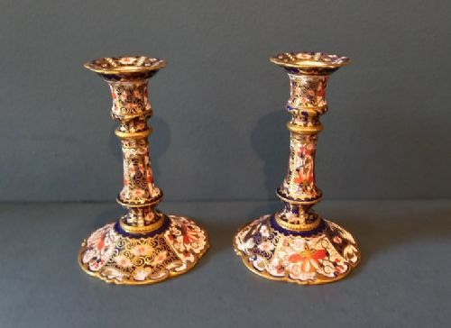 Pair of Royal Crown Derby Candlesticks