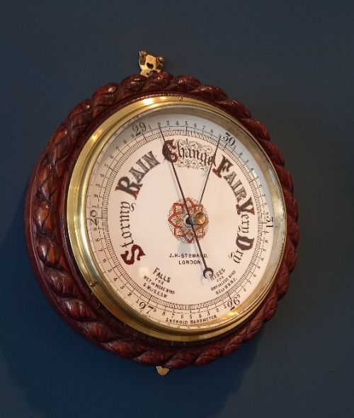 Mid Victorian Steward of London Ship's Barometer