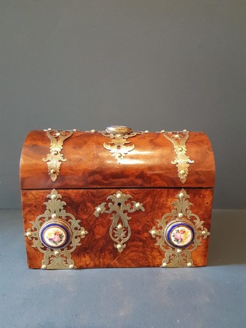 Victorian Walnut Letter Casket