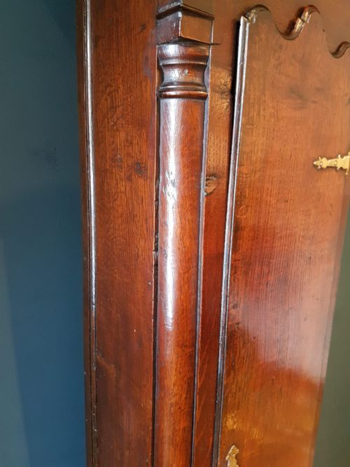 fig 1. George III Oak Bullock of Ellesmere Longcase Clock