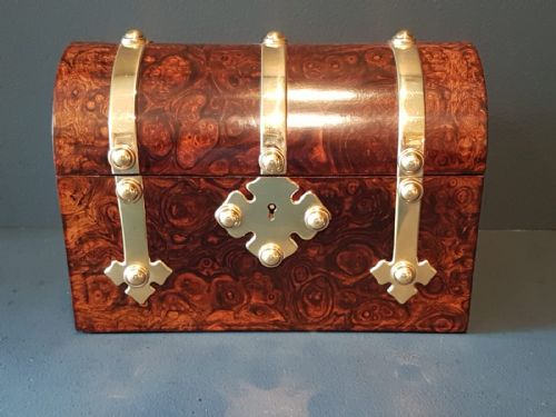 Victorian Burr Walnut Ladies Casket